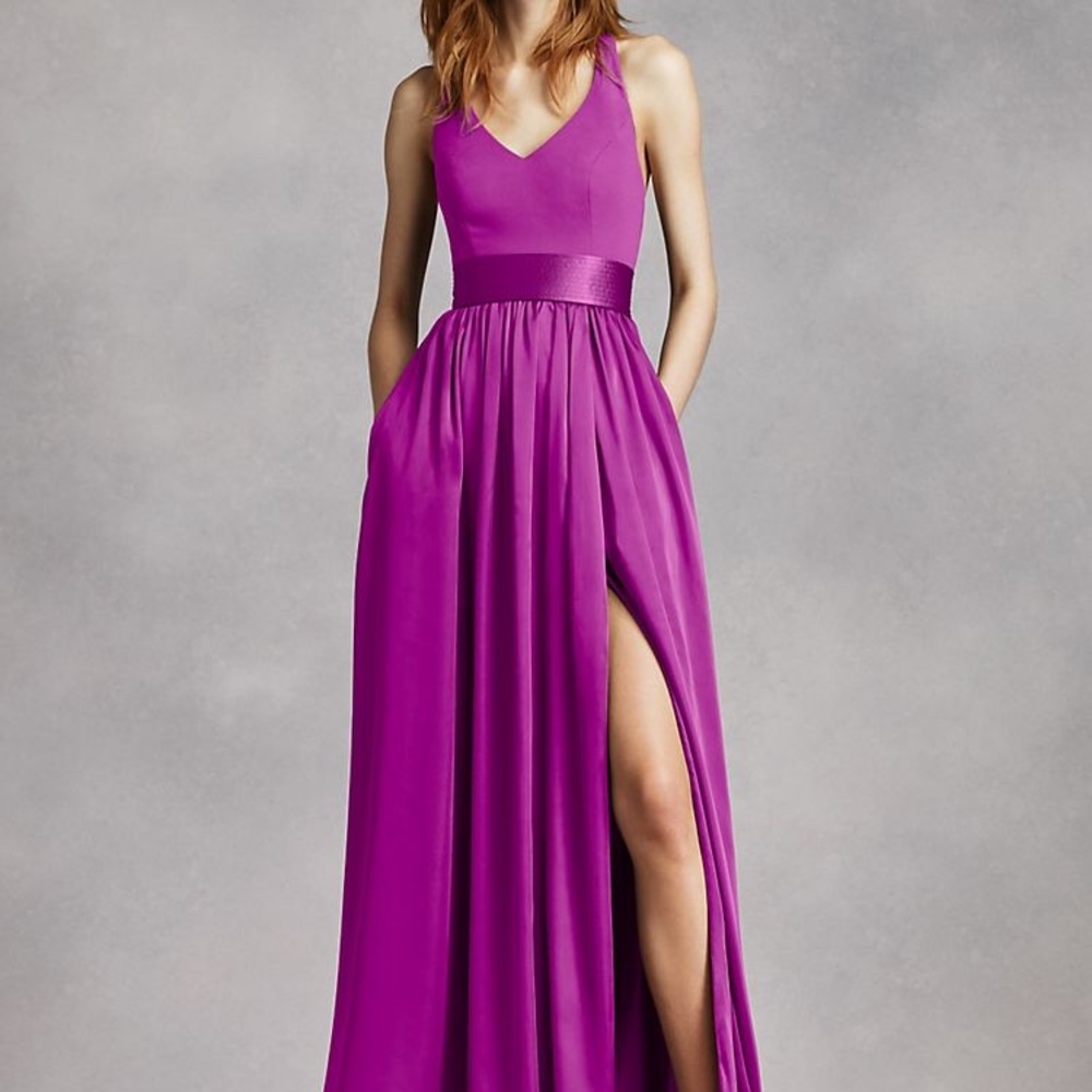 Vera Wang white bridesmaid dress